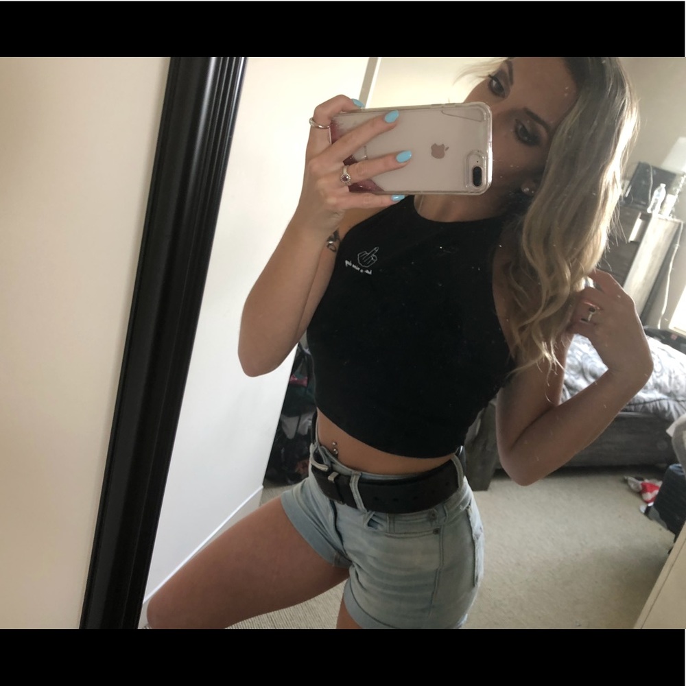 L.A. Hearts “Have a nice day 🖕🏼” halter top